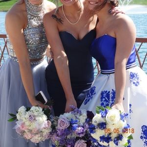 Navy blue prom dress